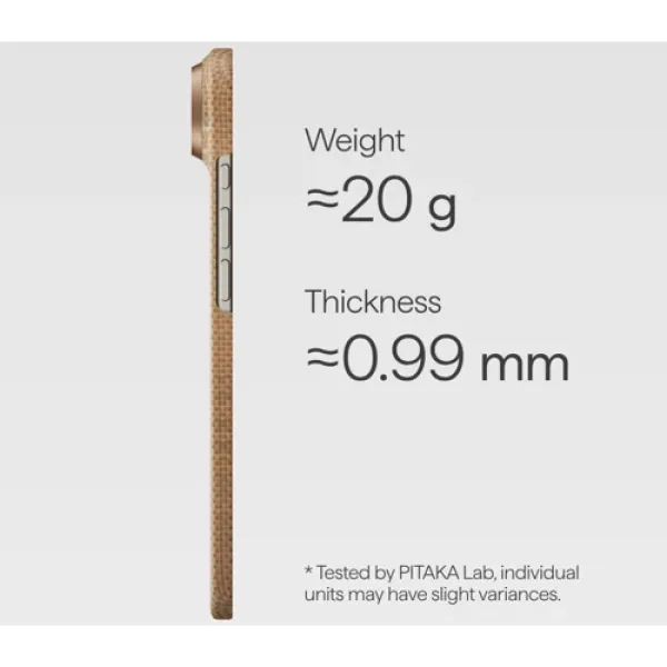 Чехол для iPhone Pitaka Edge Case Golden Glint (KI1703AG) для iPhone Air