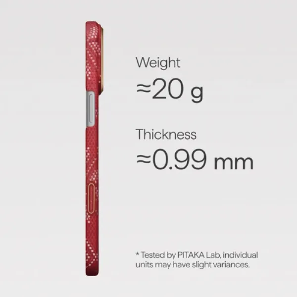 Чехол для iPhone Pitaka Threads of Winter Case Scarlett (TWC202501) для iPhone 17 Pro