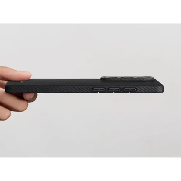 Чехол для телефона Pitaka Edge Case Aaron Button 600D Twill Black/Grey (KS2601U) для Samsung S948 Galaxy S26 Ultra