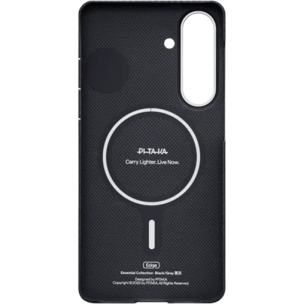 Чехол для телефона Pitaka Edge Case Aaron Button 600D Twill Black/Grey (KS2601S) для Samsung S947 Galaxy S26 Plus