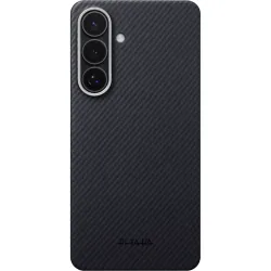 Чехол для телефона Pitaka Edge Case Aaron Button 600D Twill Black/Grey (KS2601) для Samsung S942 Galaxy S26