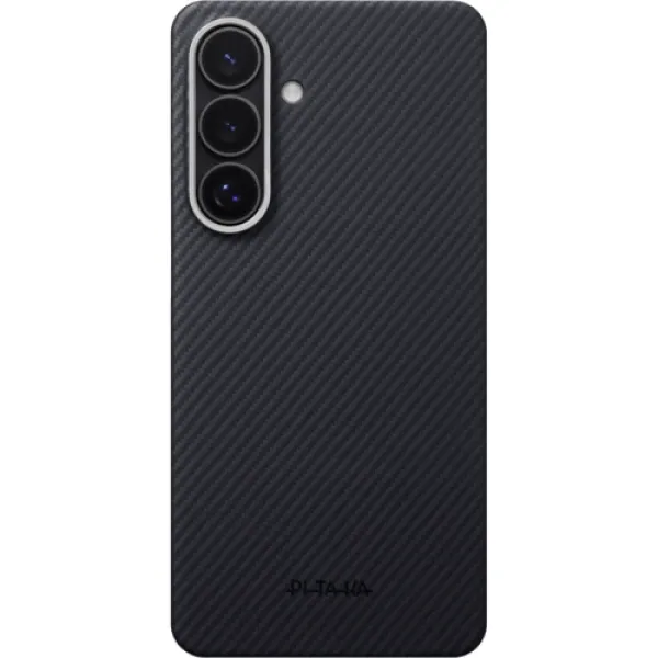 Чехол для телефона Pitaka Edge Case Aaron Button 600D Twill Black/Grey (KS2601) для Samsung S942 Galaxy S26