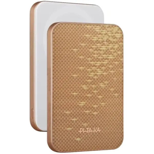 Внешний аккумулятор Pitaka Power Bank 10000mAh Aramid Fiber Magnetic 15W Golden Glin (PBQ2504)