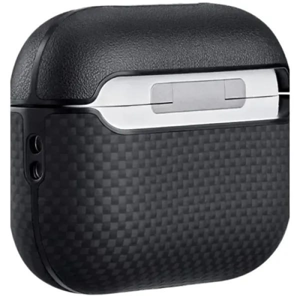 Чехол для наушников Pitaka Aramid Fiber Magnetic Case Black/Gray (APM2501) для AirPods Pro 3
