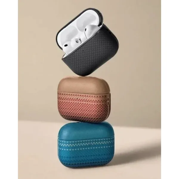 Чехол для наушников Pitaka Aramid Fiber Magnetic Case Black/Gray (APM2501) для AirPods Pro 3