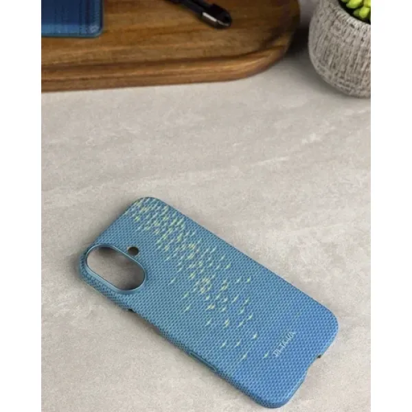 Чехол Pitaka для iPhone 17 Edge Case Lucid Blue (KI1702AG)
