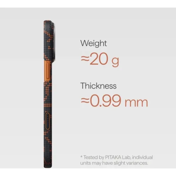 Чехол Pitaka Edge Case PTK Leaping Orange/Black для iPhone 17 Pro Max