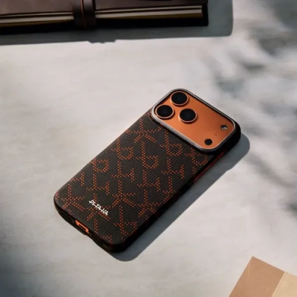 Чехол Pitaka Edge Case PTK Leaping Orange/Black для iPhone 17 Pro
