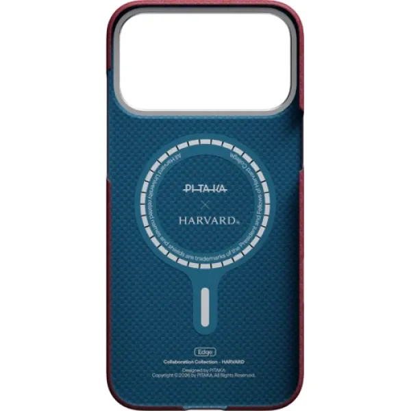 Чехол Pitaka Edge Case PitaTap Harvard Crimson для iPhone 17 Pro Max