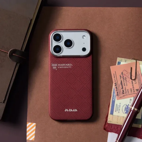 Чехол Pitaka Edge Case PitaTap Harvard Crimson для iPhone 17 Pro