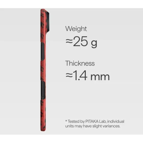 Чехол Pitaka Edge Case PitaTap Maroon для iPhone Air