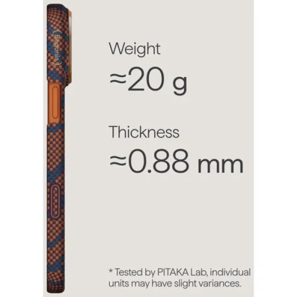 Чехол Pitaka Edge Case PitaTap Burning Orange для iPhone 17 Pro