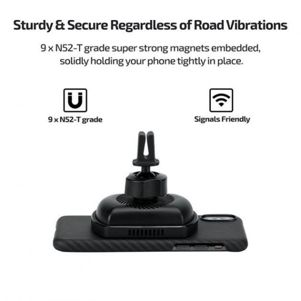 Тримач Pitaka Car Holder Magnetic Air Vent MagEZ Black Тримач Pitaka Car Holder Magnetic Air Vent MagEZ Black