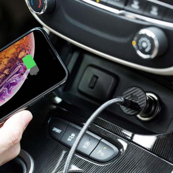 Зарядний пристрій Pitaka USB Car Charger USB+USB-C 36W Black Зарядний пристрій Pitaka USB Car Charger USB+USB-C 36W Black