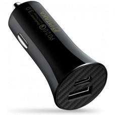 Зарядний пристрій Pitaka USB Car Charger USB+USB-C 36W Black