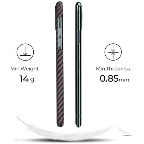 Чохол Pitaka для iPhone 11 Pro Max MagEZ Black/Rose Gold