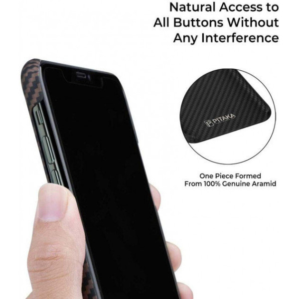 Чохол Pitaka для iPhone 11 Pro Max MagEZ Black/Rose Gold