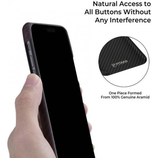 Чохол Pitaka для iPhone 11 MagEZ Black/Red