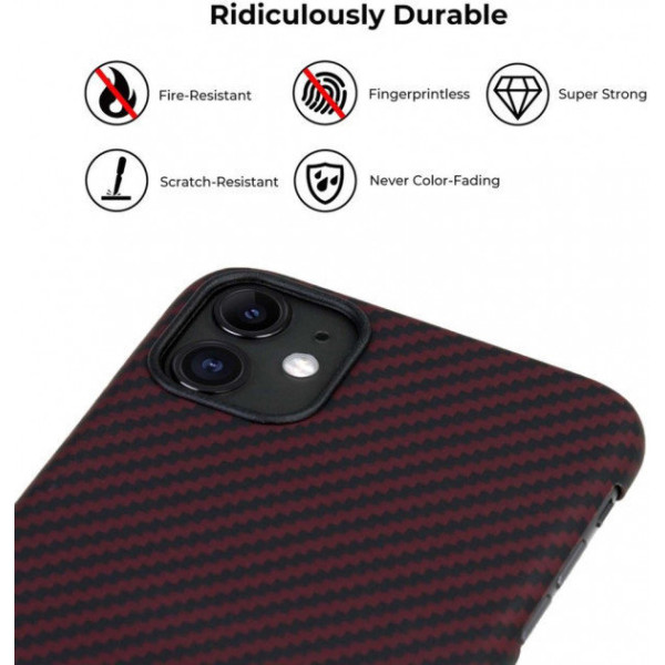 Чохол Pitaka для iPhone 11 MagEZ Black/Red