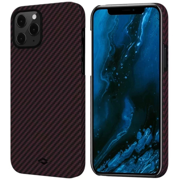 Чохол Pitaka для iPhone 12 Pro MagEZ Case Twill Black/Red