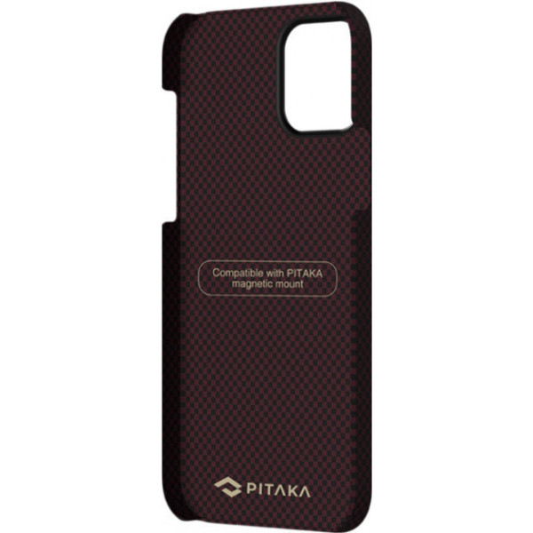 Чохол Pitaka для iPhone 12 mini MagEZ Case Plain Black/Red