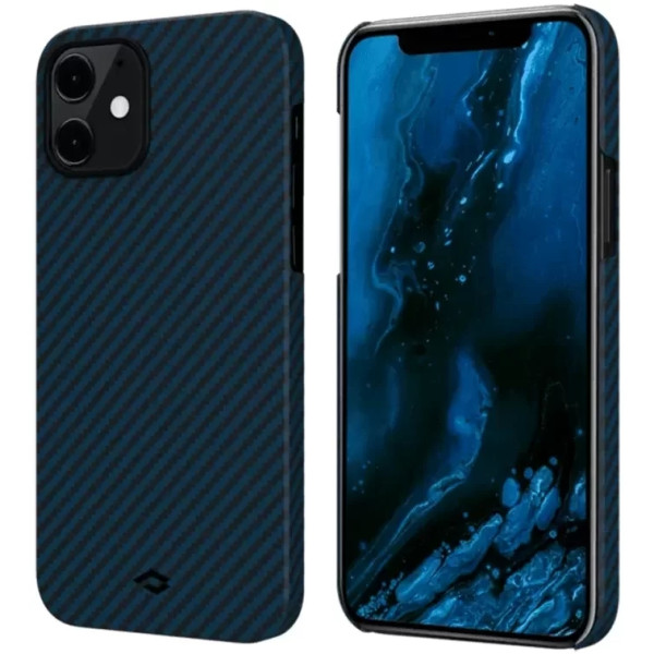 Чохол Pitaka для iPhone 12 MagEZ Case Twill Black/Blue