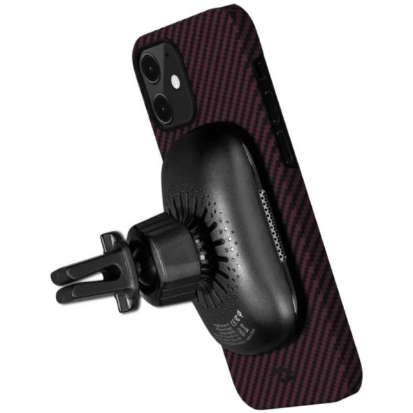 Чохол Pitaka для iPhone 12 MagEZ Case Twill Black/Red