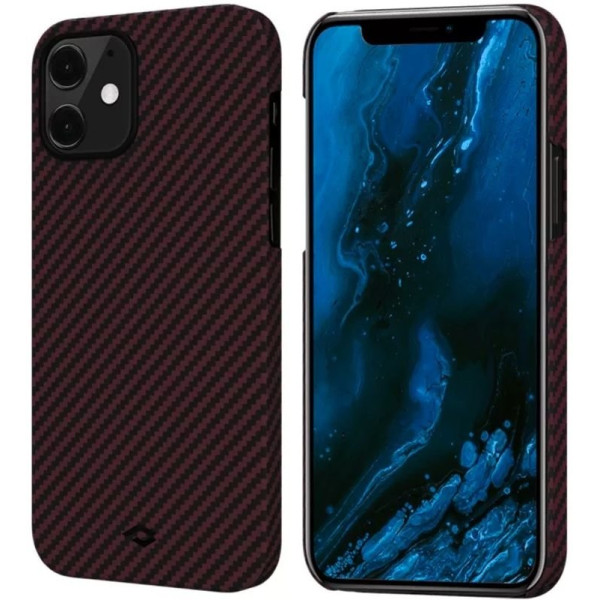 Чохол Pitaka для iPhone 12 MagEZ Case Twill Black/Red