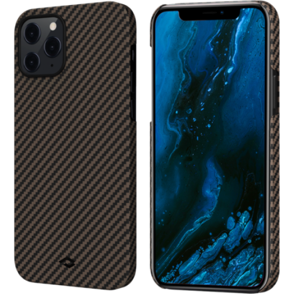 Чохол Pitaka для iPhone 12 MagEZ Case Twill Black/Rose Gold