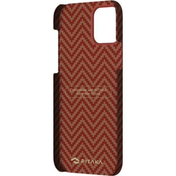 Чохол Pitaka для iPhone 12 Pro Max MagEZ Case Herringbone Red/Orange