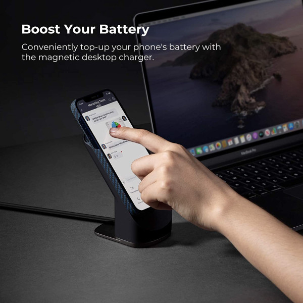 Зарядний пристрій Pitaka MagEZ Juice 2 Twill Black/Blue Зарядний пристрій Pitaka MagEZ Juice 2 Twill Black/Blue