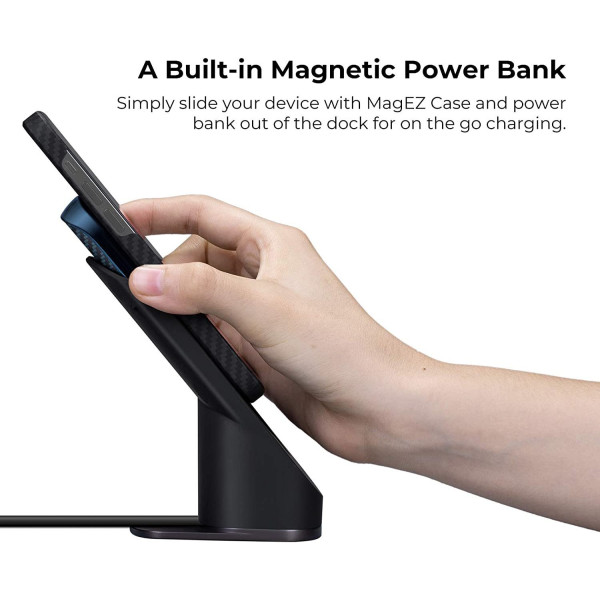 Зарядний пристрій Pitaka MagEZ Juice 2 Twill Black/Blue Зарядний пристрій Pitaka MagEZ Juice 2 Twill Black/Blue