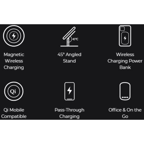 Зарядний пристрій Pitaka MagEZ Juice 2 Twill Black/Blue Зарядний пристрій Pitaka MagEZ Juice 2 Twill Black/Blue