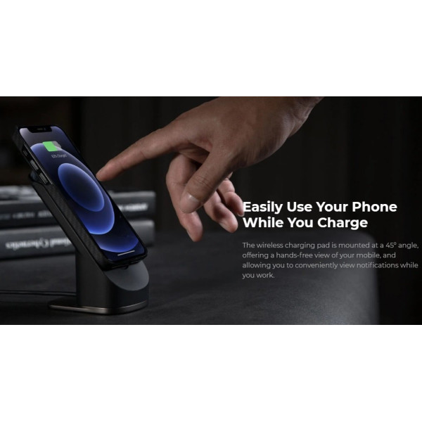 Зарядний пристрій Pitaka MagEZ Juice 2 Twill Black/Blue Зарядний пристрій Pitaka MagEZ Juice 2 Twill Black/Blue